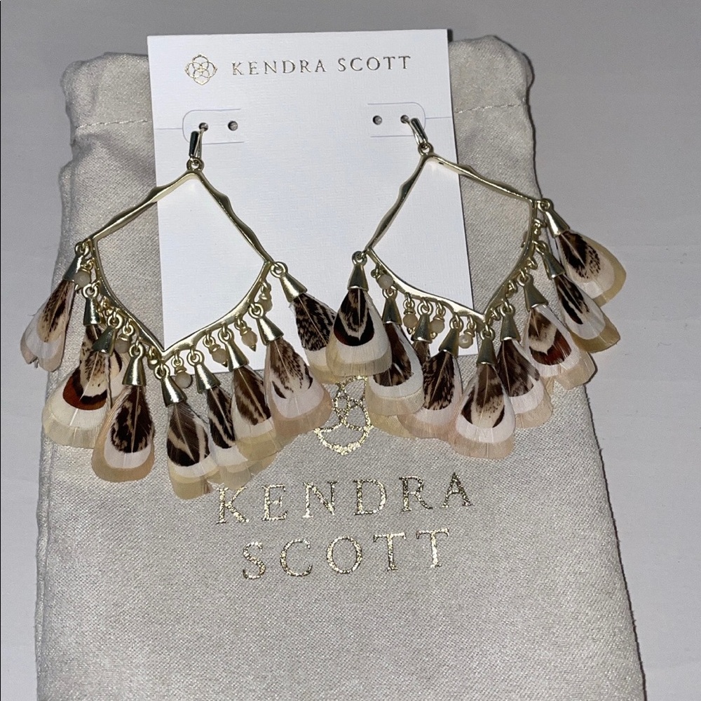 Kendra Scott Raven Feather Earrings